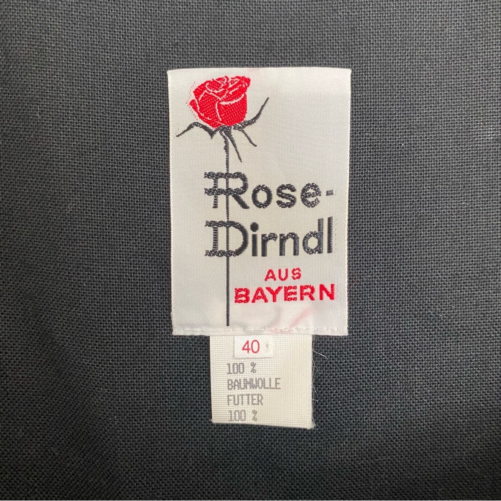 VTG Rose Dirndl Womens Sz 40 German Folk Dress Oktoberfest Embroidered Floral - Picture 3 of 15